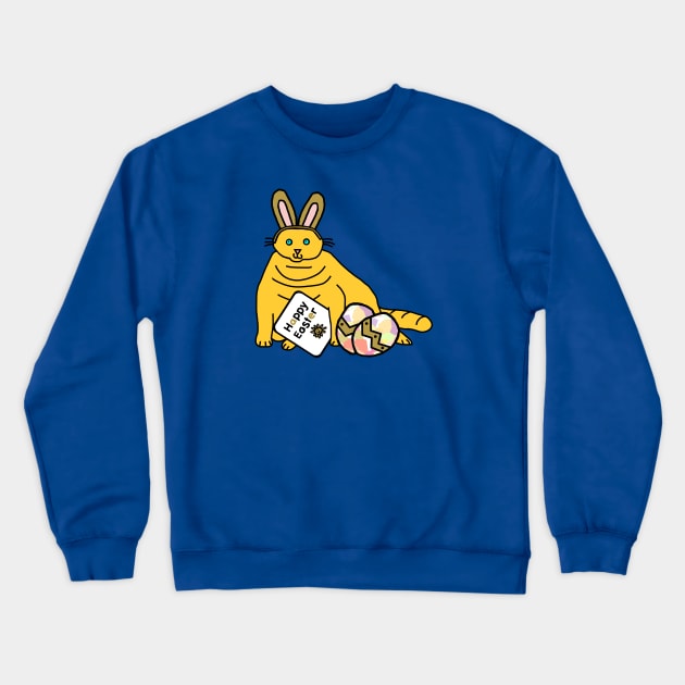 Happy Easter Cat in Easter Bunny Ears Crewneck Sweatshirt by ellenhenryart